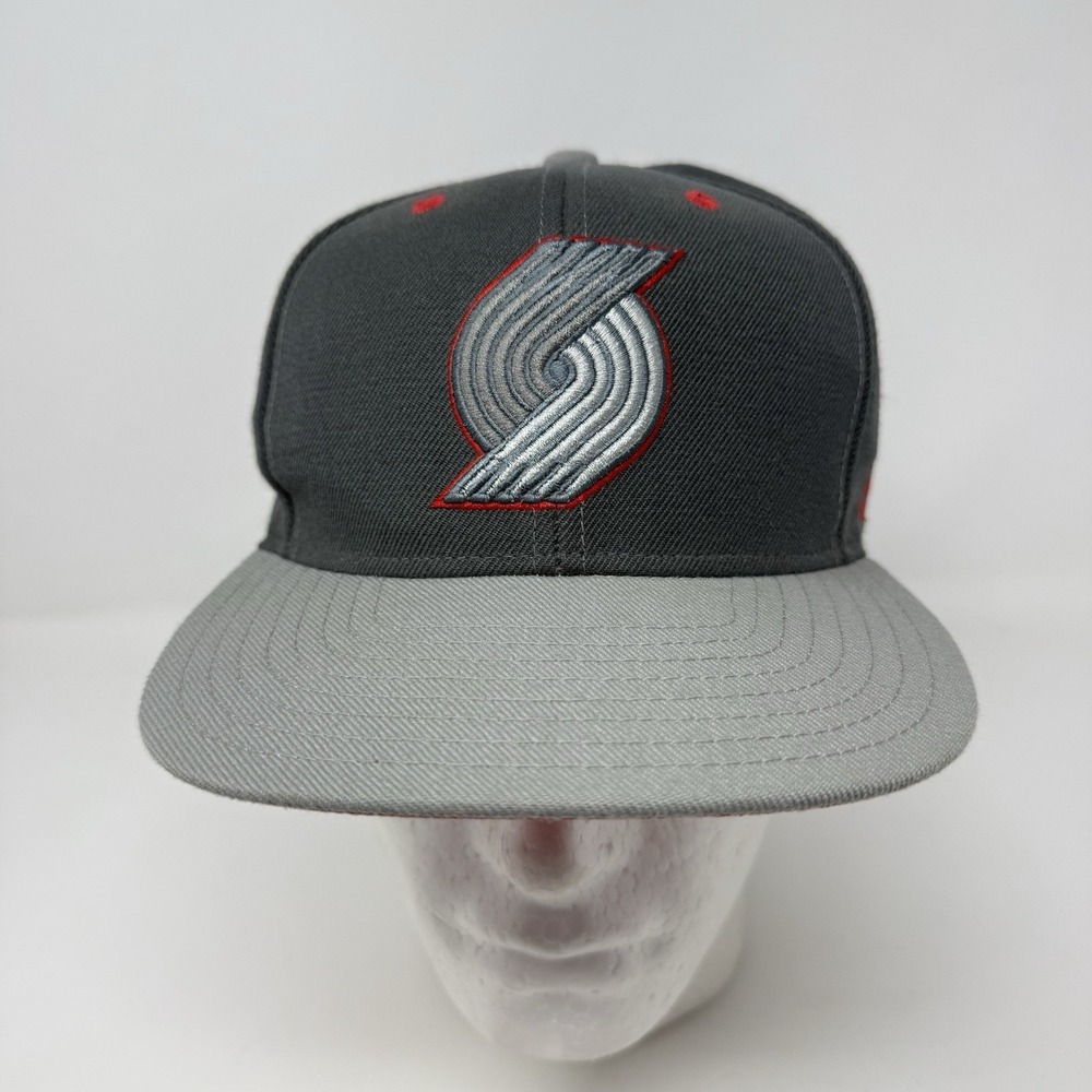 Adidas Portland Trail Blazers Hat Cap Gray Adjustable Snapback Embroidered
